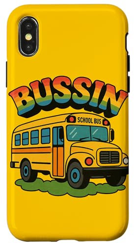 Bussin Schulbus Illustration Slang Begriffe Sommerzeit Hülle für iPhone X/XS Bussin Schulbus Illustration Slang Begriffe Sommerzeit Hülle für iPhone X/XS von Boho Bus Drivers Snugg