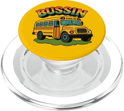 Bussin Schulbus Illustration Slang Begriffe Sommerzeit PopSockets PopGrip für MagSafe von Boho Bus Drivers Snugg