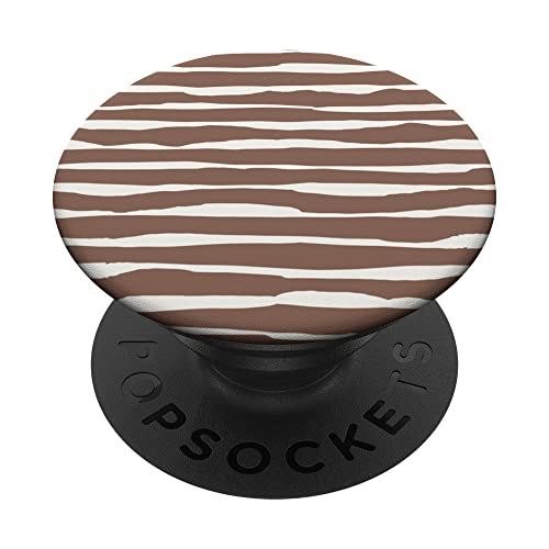 Boho abstrakte braune und weiße Musterkunst PopSockets mit austauschbarem PopGrip von Boho Gifts & Decorations