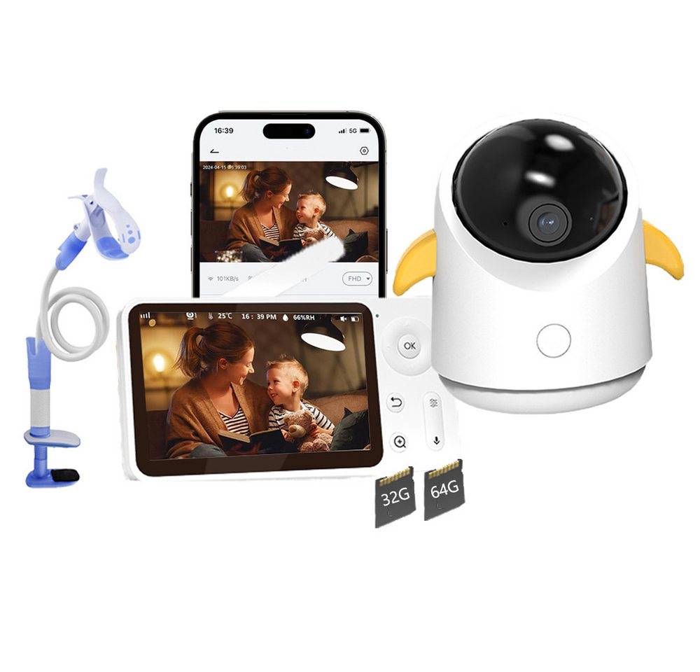 Boifun Video-Babyphone 1080P Babyphone mit Kamera und APP 4,3 Zoll mit Speicher Karte, Baby Monitor WLAN Baby Camera 2MP Video Babyfon mit App IR Nachtsicht, Bewegungsverfolgung 4×Zoom 2-Wege-Audio Temperaturerkennung, Weinen/Bewegungs/Geräuscherkennung One-Touch-Anrufe Boifun Video-Babyphone 1080P Babyphone mit Kamera und APP 4,3 Zoll mit Speicher Karte, Baby Monitor WLAN Baby Camera 2MP Video Babyfon mit App IR Nachtsicht, Bewegungsverfolgung 4×Zoom 2-Wege-Audio Temperaturerkennung, Weinen/Bewegungs/Geräuscherkennung One-Touch-Anrufe von Boifun