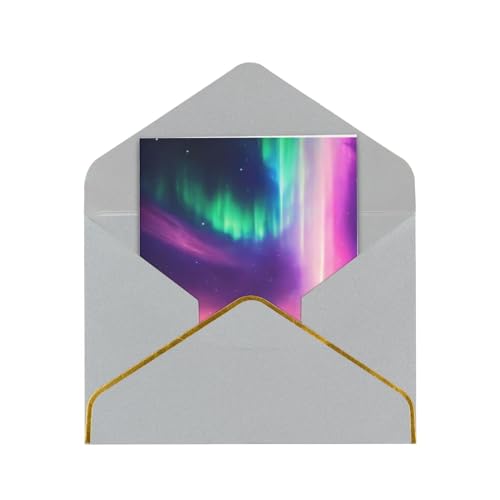 Boiwex Dark Northern Lights Print Grußkarten/Karten mit Umschlägen, Kartenset, Einladungen, Dankeskarten von Boiwex