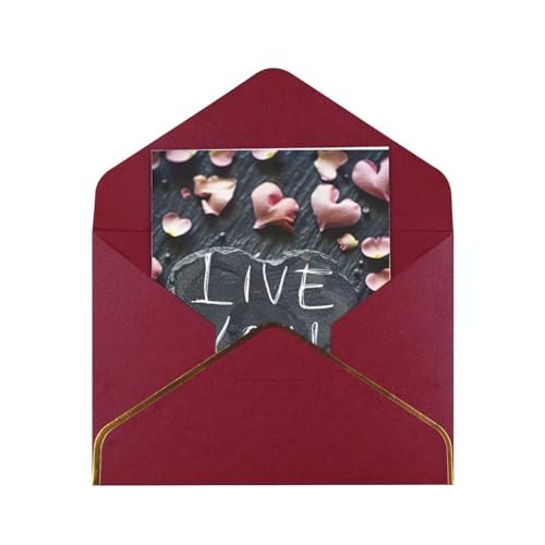 Boiwex I Love You Words With Hearts Print Greeting Cards/Cards With Envelopes, Card Set, Invitations, Thank You Cards von Boiwex