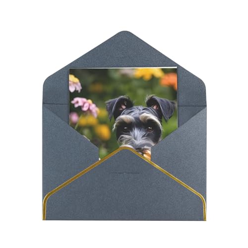 Boiwex Schnauzer Druck Grußkarten Karten mit Umschlägen Kartenset Einladungen Dankeskarten von Boiwex