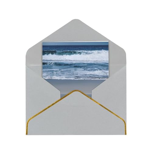 Boiwex Serene Coastal Print Grußkarten/Karten mit Umschlägen, Karten-Set, Einladungen, Dankeskarten von Boiwex
