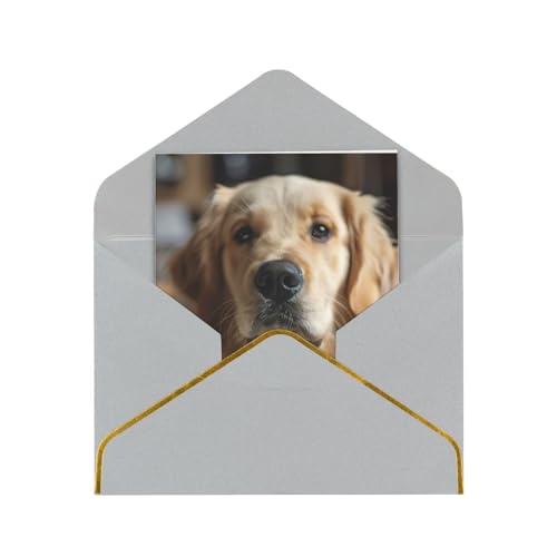 Süße Hundeknochen Schüssel Woof Paw Print Grußkarten/Karten mit Umschlägen, Karten-Set, Einladungen, Dankeskarten von Boiwex