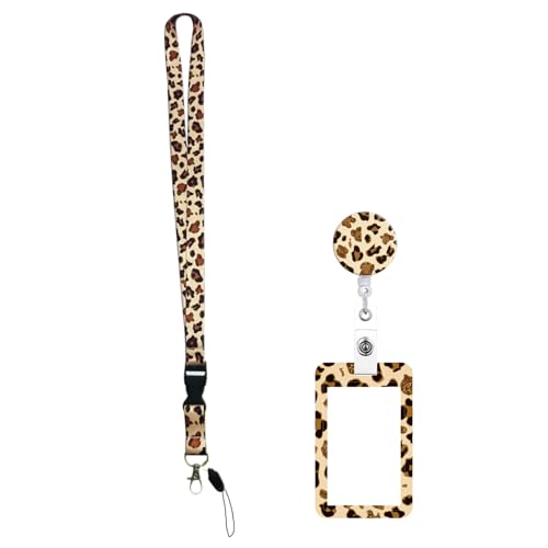 Abzeichenkartenhalter Und Nacken Lanyard Set Leoparden Print Identity Card Badge Holder Mit Einer Einziehbaren Abzeichenrolle Für Büro Abzeichenkartenhalter Und Nacken Lanyard Set Leoparden Print Identity Card Badge Holder Mit Einer Einziehbaren Abzeichenrolle Für Büro von Bokcztml