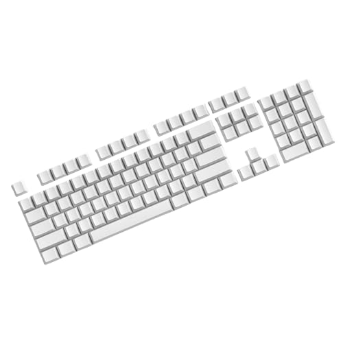 Bokcztml 104pcs PBTS Blanks Keycap Mechanische Tastaturen Originalhöhe Nicht Drucken Weißer Schlüsselcap Set Für MX Switches Bokcztml 104pcs PBTS Blanks Keycap Mechanische Tastaturen Originalhöhe Nicht Drucken Weißer Schlüsselcap Set Für MX Switches von Bokcztml