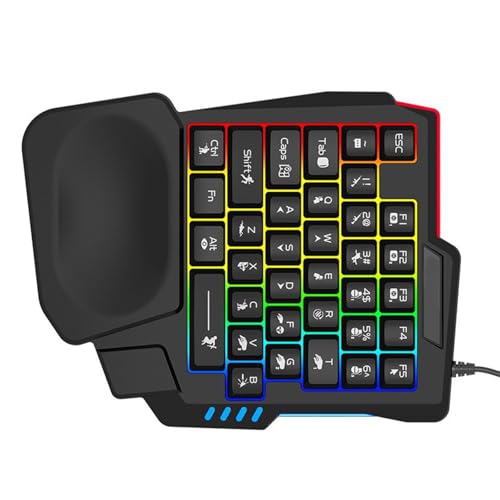 Bokcztml Mechanisches Gefühl Tastatur 14-Tasten Kleines Tastatur Mit Handruhe Für Effiziente Eingaben In Spiele Und Büroumgebung Bokcztml Mechanisches Gefühl Tastatur 14-Tasten Kleines Tastatur Mit Handruhe Für Effiziente Eingaben In Spiele Und Büroumgebung von Bokcztml