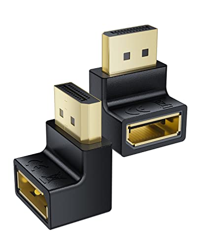 BolAAzuL DisplayPort 1.4 Adapter 90 Grad DP Konverter nach oben & unten, 8K/60 Hz Rechtswinkel DP DisplayPort Kabel Adapter 4K/144Hz DP 1.2 kompatibler DP Stecker auf Buchse Abgleed Extension 2 Pack BolAAzuL DisplayPort 1.4 Adapter 90 Grad DP Konverter nach oben & unten, 8K/60 Hz Rechtswinkel DP DisplayPort Kabel Adapter 4K/144Hz DP 1.2 kompatibler DP Stecker auf Buchse Abgleed Extension 2 Pack von BolAAzuL