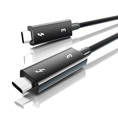 BolAAzuL Thunderbolt 3 USB C Kabel 70CM, 4K@60Hz USB-C auf USB-C 40 Gbps 100W Ladekabel kompatibel mit Dell, Leptops, iPad Pro 2020, Pixel, Hub Docking und Mehr von BolAAzuL