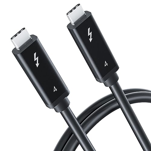 BolAAzuL Thunderbolt 4 Kabel 80cm, USB-C Kabel TB4 8K 60Hz 40Gbps PD 100W zertifiziert USB 4.0 Kabel Thunderbolt 4 Pro Kabel für Apple HP Dell Asus HP Thunderbolt Dock 120W G4 4J0A2AA von BolAAzuL