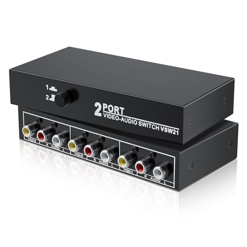 BolAAzuL RCA Switch 2 in 1 Out Composite Video L/R Audio Selector Box 2X1, 2-Way RCA Switcher - 2 Port AV Selector Switch - Plug & Play for Wii PS2 Xbox DVD STB HDTV BolAAzuL RCA Switch 2 in 1 Out Composite Video L/R Audio Selector Box 2X1, 2-Way RCA Switcher - 2 Port AV Selector Switch - Plug & Play for Wii PS2 Xbox DVD STB HDTV von BolAAzuL
