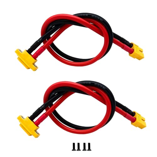 Boladge 2 Stücke Vergoldete XT60E-M Männlich auf XT60 Buchse Steckeradapter Verlängerungskabel 30cm 12awg Draht für Outdoor-Strom FPV Drohne von Boladge