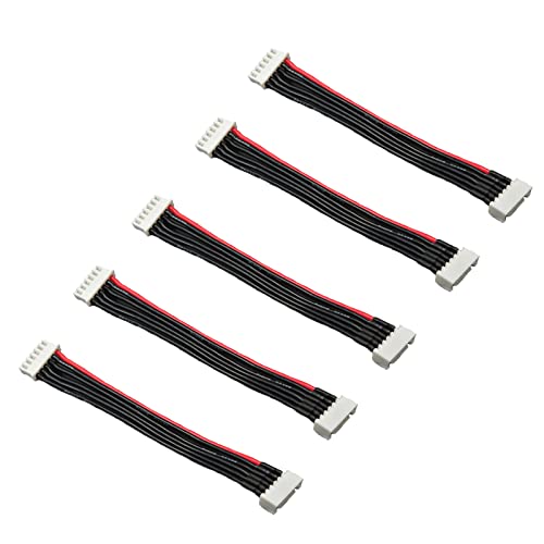 Boladge 5 Stück 2S 3S 4S 5S 6S JST-XH 2S-6S Balance Stecker Verlängerungskabel Männlich auf Buchse Lipo Adapter mit 15CM 22AWG Silikon Draht (5S) von Boladge