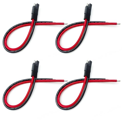 SAE Stecker Verlängerungskabel 10AWG 30CM Schnell trennen Stecker, SAE Power Automotive Verlängerungskabel Draht für Solarpanel Motorräder Traktoren und Auto (2) von Boladge