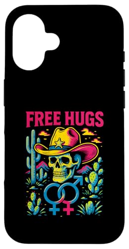 Gay Pride Free Umarmt Cowboy-Totenkopf Cooler Regenbogen LGBTQ+ Hülle für iPhone 16 Gay Pride Free Umarmt Cowboy-Totenkopf Cooler Regenbogen LGBTQ+ Hülle für iPhone 16 von Boldly Queer - Expressive Pride Apparel for All