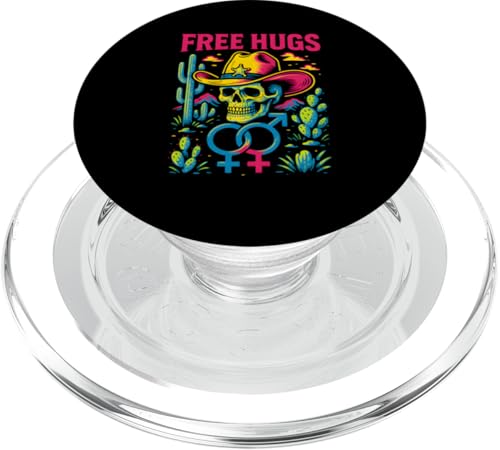 Gay Pride Free Umarmt Cowboy-Totenkopf Cooler Regenbogen LGBTQ+ PopSockets PopGrip für MagSafe Gay Pride Free Umarmt Cowboy-Totenkopf Cooler Regenbogen LGBTQ+ PopSockets PopGrip für MagSafe von Boldly Queer - Expressive Pride Apparel for All