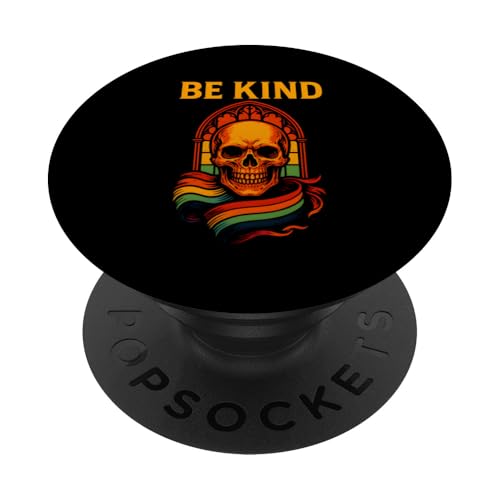 Gay Pride Month Be Kind Regenbogenschädel im Vintage-LGBTQ+ PopSockets Klebender PopGrip Gay Pride Month Be Kind Regenbogenschädel im Vintage-LGBTQ+ PopSockets Klebender PopGrip von Boldly Queer - Expressive Pride Apparel for All
