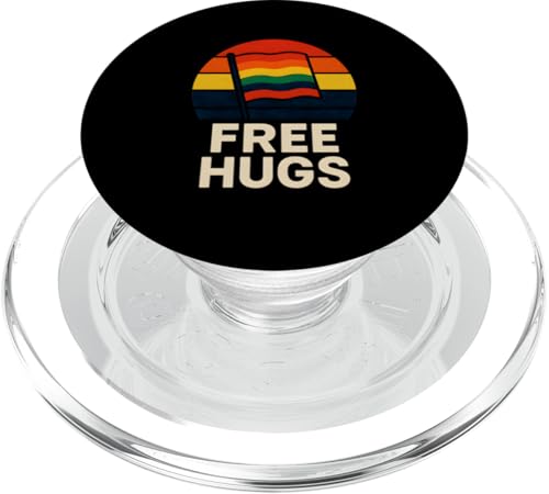 Gay Pride Month Free Hugs Regenbogen-Flagge LGBTQ+ PopSockets PopGrip für MagSafe Gay Pride Month Free Hugs Regenbogen-Flagge LGBTQ+ PopSockets PopGrip für MagSafe von Boldly Queer - Expressive Pride Apparel for All