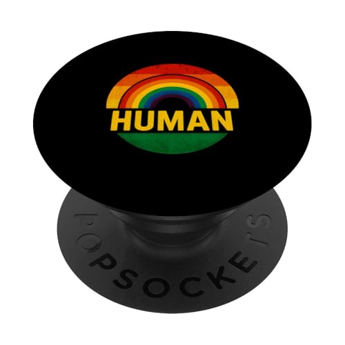 Gay Pride Month Love Human Rainbow T-Shirt PopSockets Klebender PopGrip Gay Pride Month Love Human Rainbow T-Shirt PopSockets Klebender PopGrip von Boldly Queer - Expressive Pride Apparel for All