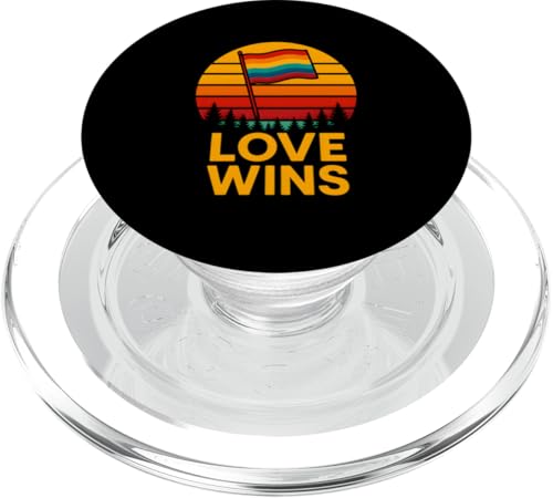Gay Pride Month Love gewinnt Retro-Regenbogen LGBTQ+ PopSockets PopGrip für MagSafe Gay Pride Month Love gewinnt Retro-Regenbogen LGBTQ+ PopSockets PopGrip für MagSafe von Boldly Queer - Expressive Pride Apparel for All