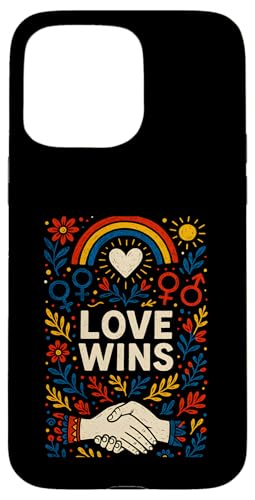 Gay Pride Month Love gewinnt Vintage Rainbow LGBTQ+ Hülle für iPhone 15 Pro Max Gay Pride Month Love gewinnt Vintage Rainbow LGBTQ+ Hülle für iPhone 15 Pro Max von Boldly Queer - Expressive Pride Apparel for All