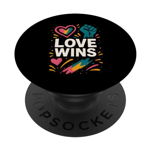 Gay Pride Month Love gewinnt Vintage-Regenbogenherz LGBTQ+ PopSockets Klebender PopGrip Gay Pride Month Love gewinnt Vintage-Regenbogenherz LGBTQ+ PopSockets Klebender PopGrip von Boldly Queer - Expressive Pride Apparel for All