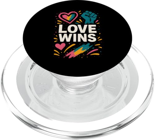 Gay Pride Month Love gewinnt Vintage-Regenbogenherz LGBTQ+ PopSockets PopGrip für MagSafe Gay Pride Month Love gewinnt Vintage-Regenbogenherz LGBTQ+ PopSockets PopGrip für MagSafe von Boldly Queer - Expressive Pride Apparel for All