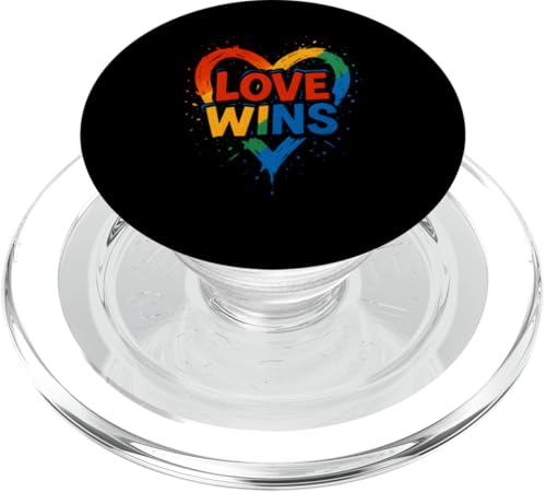 Gay Pride Month Love gewinnt Vintage-Regenbogenherz LGBTQ+ PopSockets PopGrip für MagSafe Gay Pride Month Love gewinnt Vintage-Regenbogenherz LGBTQ+ PopSockets PopGrip für MagSafe von Boldly Queer - Expressive Pride Apparel for All