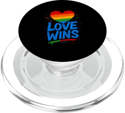 Gay Pride Month Love gewinnt Vintage-Regenbogenherz LGBTQ+ PopSockets PopGrip für MagSafe Gay Pride Month Love gewinnt Vintage-Regenbogenherz LGBTQ+ PopSockets PopGrip für MagSafe von Boldly Queer - Expressive Pride Apparel for All