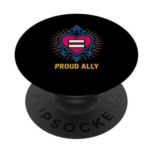 Gay Pride Month Proud Ally Vintage-Regenbogenherz, LGBTQ+ PopSockets Klebender PopGrip Gay Pride Month Proud Ally Vintage-Regenbogenherz, LGBTQ+ PopSockets Klebender PopGrip von Boldly Queer - Expressive Pride Apparel for All