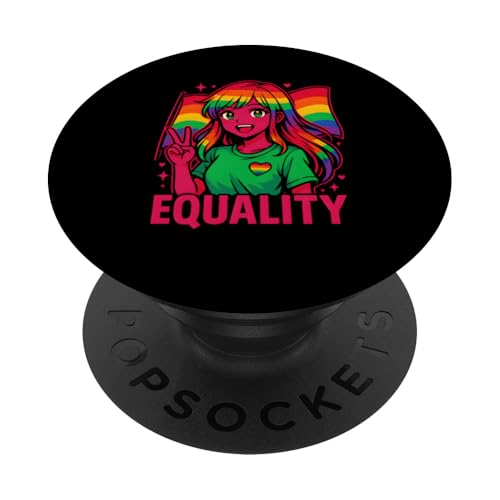Gay Pride Parade Monat Gleichheit Kawaii Anime Rainbow LGBTQ+ PopSockets Klebender PopGrip Gay Pride Parade Monat Gleichheit Kawaii Anime Rainbow LGBTQ+ PopSockets Klebender PopGrip von Boldly Queer - Expressive Pride Apparel for All