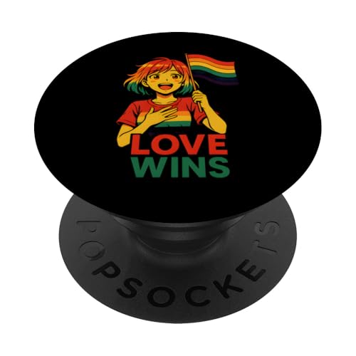 Gay Pride Parade Month Love gewinnt Retro Rainbow Pride LGBTQ+ PopSockets Klebender PopGrip Gay Pride Parade Month Love gewinnt Retro Rainbow Pride LGBTQ+ PopSockets Klebender PopGrip von Boldly Queer - Expressive Pride Apparel for All