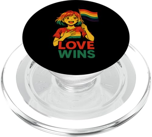 Gay Pride Parade Month Love gewinnt Retro Rainbow Pride LGBTQ+ PopSockets PopGrip für MagSafe Gay Pride Parade Month Love gewinnt Retro Rainbow Pride LGBTQ+ PopSockets PopGrip für MagSafe von Boldly Queer - Expressive Pride Apparel for All