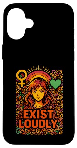 Lesbian Pride Exist Loudly Vintage-Damenliebe LGBTQ+ Hülle für iPhone 16 Plus Lesbian Pride Exist Loudly Vintage-Damenliebe LGBTQ+ Hülle für iPhone 16 Plus von Boldly Queer - Expressive Pride Apparel for All