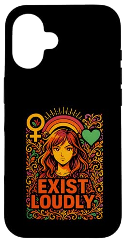 Lesbian Pride Exist Loudly Vintage-Damenliebe LGBTQ+ Hülle für iPhone 16 Lesbian Pride Exist Loudly Vintage-Damenliebe LGBTQ+ Hülle für iPhone 16 von Boldly Queer - Expressive Pride Apparel for All