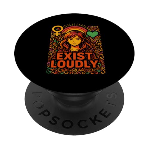 Lesbian Pride Exist Loudly Vintage-Damenliebe LGBTQ+ PopSockets Klebender PopGrip Lesbian Pride Exist Loudly Vintage-Damenliebe LGBTQ+ PopSockets Klebender PopGrip von Boldly Queer - Expressive Pride Apparel for All