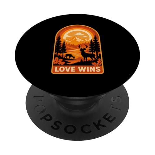 Lesbian Pride Month Love Wins Retro Damen LGBTQ+ PopSockets Klebender PopGrip Lesbian Pride Month Love Wins Retro Damen LGBTQ+ PopSockets Klebender PopGrip von Boldly Queer - Expressive Pride Apparel for All
