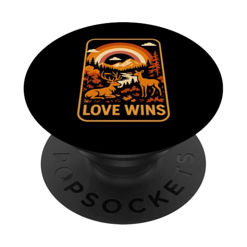 Lesbian Pride Month Love Wins Retro Damen LGBTQ+ PopSockets Klebender PopGrip Lesbian Pride Month Love Wins Retro Damen LGBTQ+ PopSockets Klebender PopGrip von Boldly Queer - Expressive Pride Apparel for All