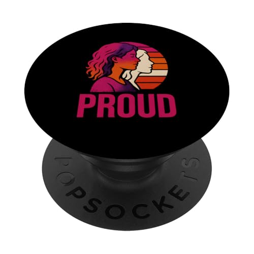 Lesbian Pride Stolze Vintage-Frauen lieben LGBTQ+ PopSockets Klebender PopGrip Lesbian Pride Stolze Vintage-Frauen lieben LGBTQ+ PopSockets Klebender PopGrip von Boldly Queer - Expressive Pride Apparel for All