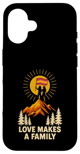 Lesbische Liebe macht eine sapphische Familienflagge LGBTQ+ Hülle für iPhone 16 Lesbische Liebe macht eine sapphische Familienflagge LGBTQ+ Hülle für iPhone 16 von Boldly Queer - Expressive Pride Apparel for All