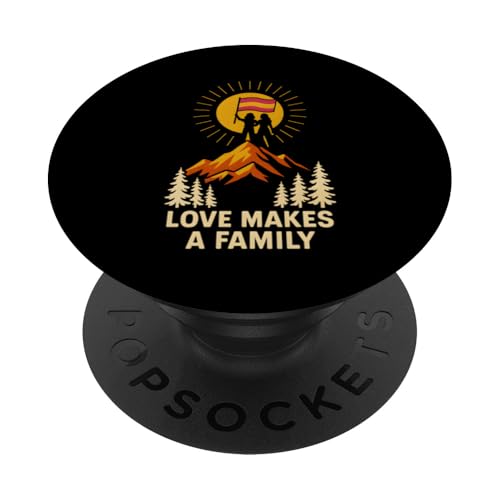 Lesbische Liebe macht eine sapphische Familienflagge LGBTQ+ PopSockets Klebender PopGrip Lesbische Liebe macht eine sapphische Familienflagge LGBTQ+ PopSockets Klebender PopGrip von Boldly Queer - Expressive Pride Apparel for All
