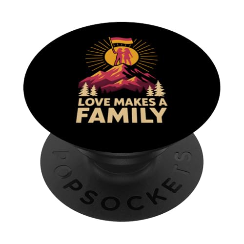 Lesbische Liebe macht eine sapphische Familienflagge LGBTQ+ PopSockets Klebender PopGrip Lesbische Liebe macht eine sapphische Familienflagge LGBTQ+ PopSockets Klebender PopGrip von Boldly Queer - Expressive Pride Apparel for All