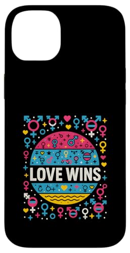 Transgender Pride Love Wins Retro Damen Unisex Trans Flagge Hülle für iPhone 14 Plus Transgender Pride Love Wins Retro Damen Unisex Trans Flagge Hülle für iPhone 14 Plus von Boldly Queer - Expressive Pride Apparel for All
