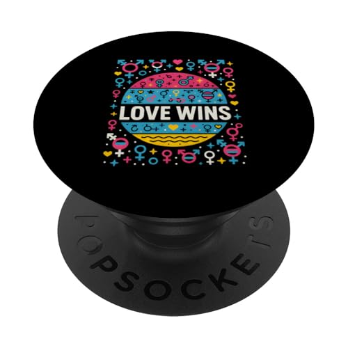 Transgender Pride Love Wins Retro Damen Unisex Trans Flagge PopSockets Klebender PopGrip Transgender Pride Love Wins Retro Damen Unisex Trans Flagge PopSockets Klebender PopGrip von Boldly Queer - Expressive Pride Apparel for All