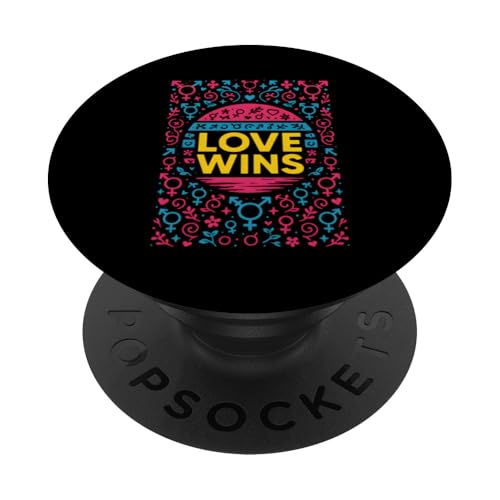 Transgender Pride Love Wins Retro Damen Unisex Trans Flagge PopSockets Klebender PopGrip Transgender Pride Love Wins Retro Damen Unisex Trans Flagge PopSockets Klebender PopGrip von Boldly Queer - Expressive Pride Apparel for All