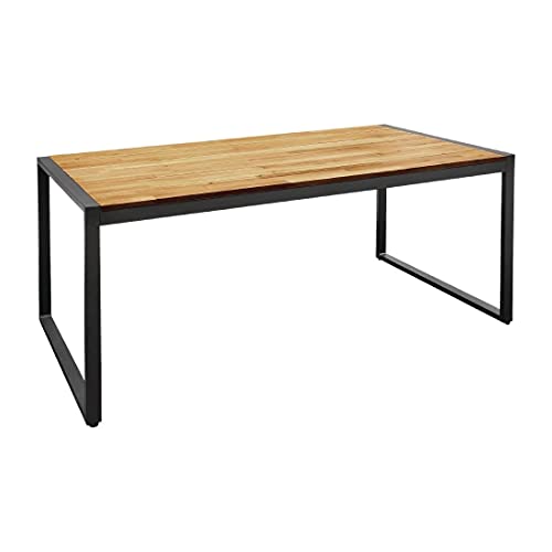 Bolero DS157 rechteckiger Stahl- und Akazienholztisch im industriellen Stil, 74cm x 180cm x 90cm Bolero DS157 rechteckiger Stahl- und Akazienholztisch im industriellen Stil, 74cm x 180cm x 90cm von Bolero