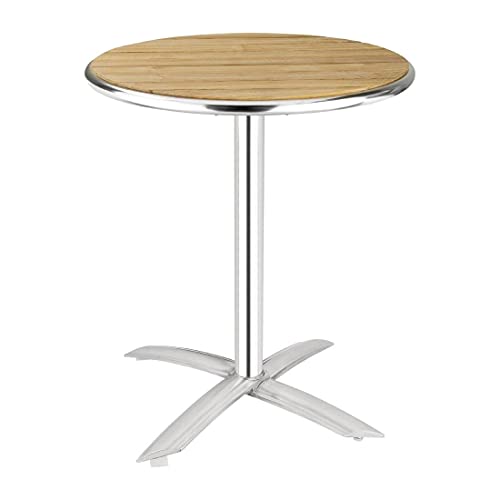 Bolero Flip-Top-Tisch, Esche 720 mm x 600 mm Restaurant Bar Cafe Kommerziell Outdoor von Bolero