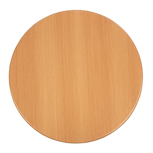 Bolero GG642 runde Tischplatte aus Buchenholz, 30 x 600 mm, für Küche, Restaurant, Café, Esszimmer,Beech von Bolero