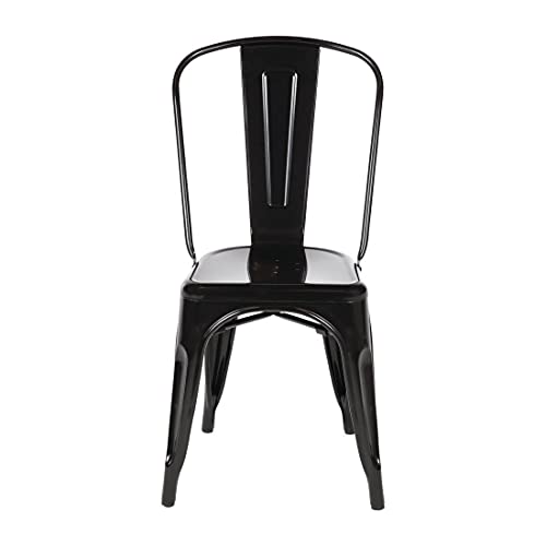 Bolero GL331 Bistro Seite Stühle Stahl, schwarz (4 Stück) von Bolero